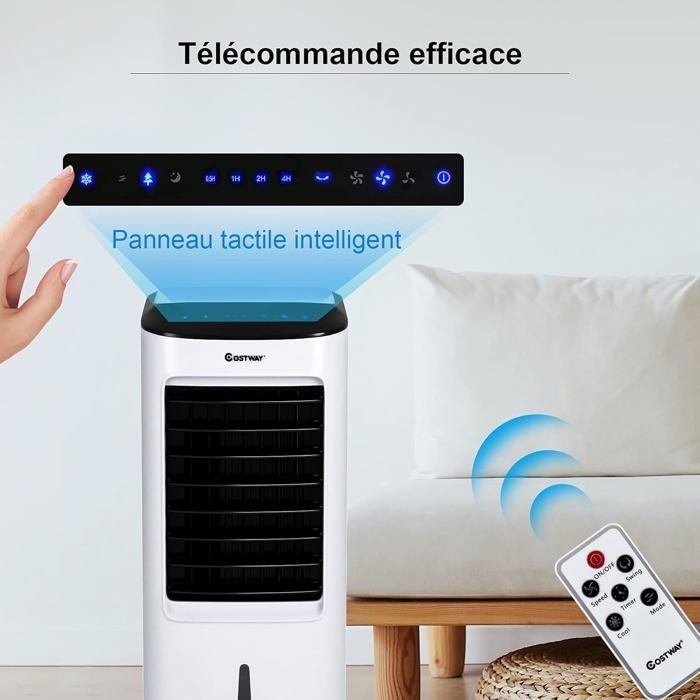 Rafraîchisseur d’air 3-en-1 Livoo DOM389 – 80 W, Réservoir 4 L, 3 Vitesses