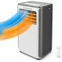 ForceClima 9400 9000 BTU Climatiseur portable 4-en-1 avec chauffage, déshumidification, LED, télécommande, couverture 20 m²