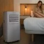 ForceClima 7100 Soundless Climatiseur portable 7000 BTU avec télécommande, LED, 4 modes, 2 vitesses, kit fenêtre, 15-20 m²