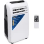 Climatiseur mobile 9000 BTU réversible 4 en 1 avec chauffage, jusqu’à 41 m², déshumidificateur, télécommande, blanc
