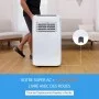 Climatiseur mobile 9000 BTU réversible 4 en 1 avec chauffage, jusqu’à 41 m², déshumidificateur, télécommande, blanc