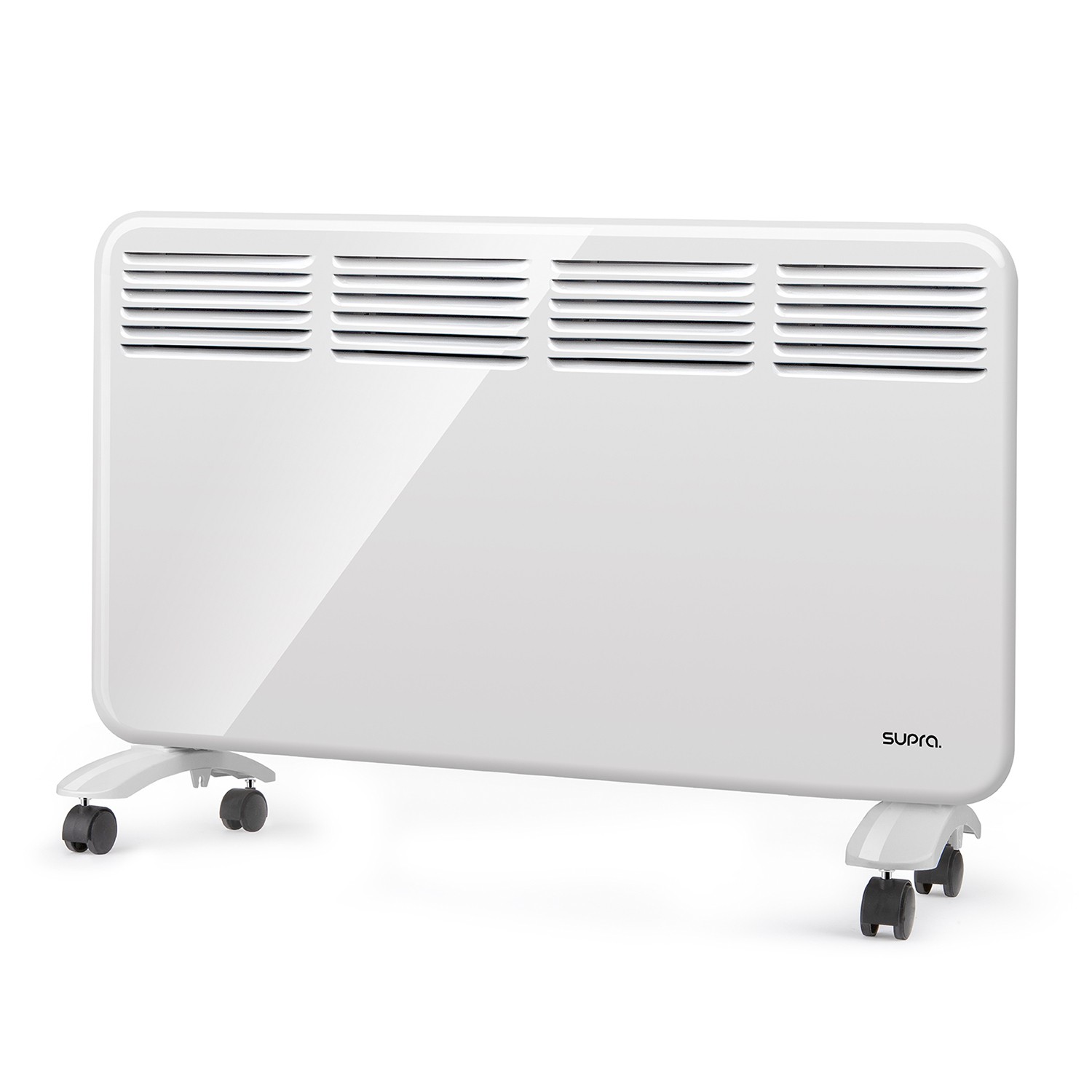 Convecteur mobile ou fixe Quickfix 2000 - 2000 W, Ultra plat, chauffage pour pièces de 20 à 30 m2, salle de bains, pieds inclus