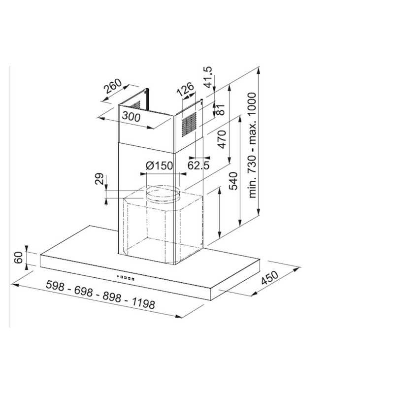 Hotte décorative FRANKE 60cm, 4869532