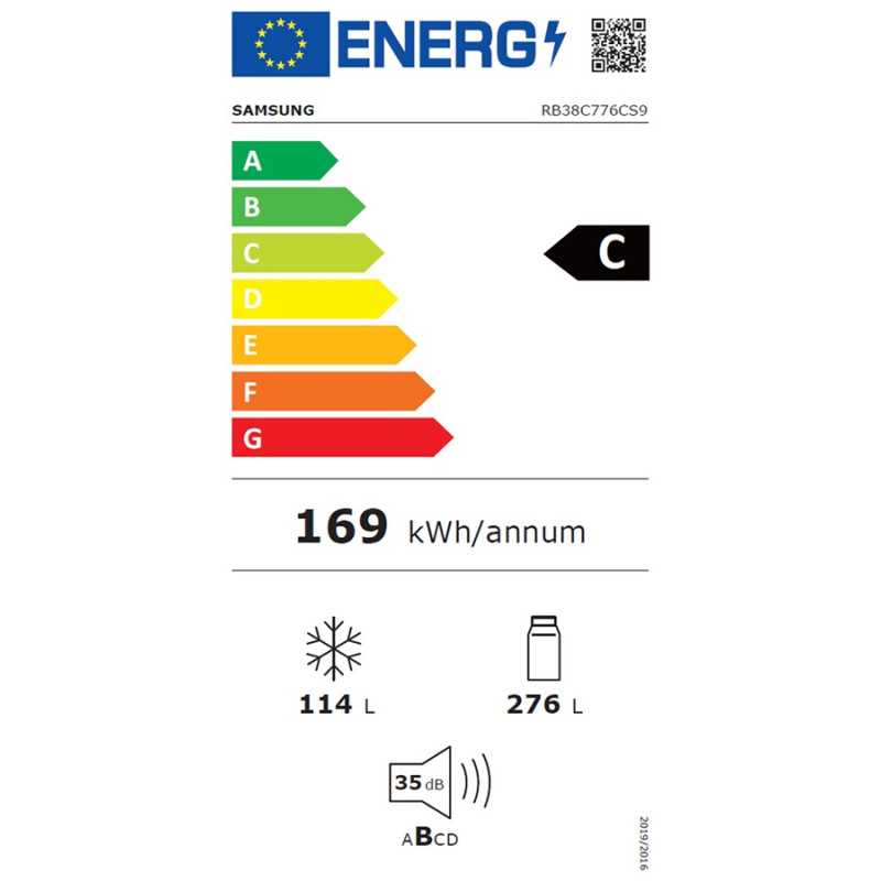 Refrigerateur congelateur en bas Samsung RB38C776CS9