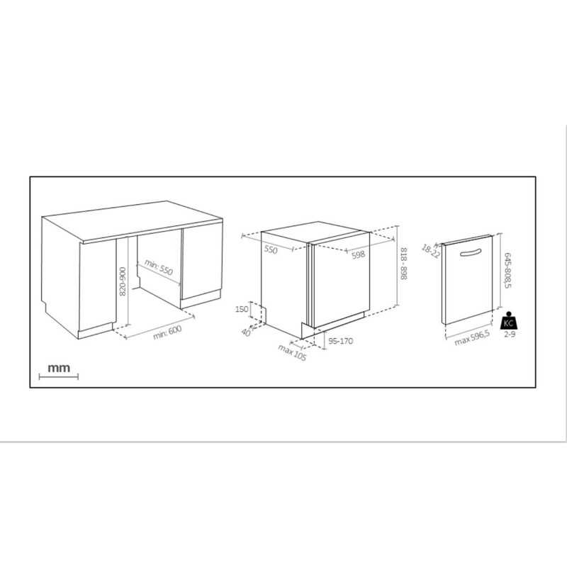Lave vaisselle Haier XS 6B0B1SFS3 1 ENCASTRABLE 60 CM