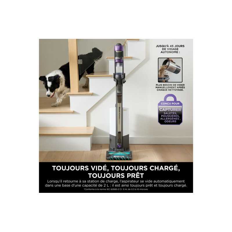 Aspirateur balai Shark Power Detect avec base de vidage automatique IP3251 EUT