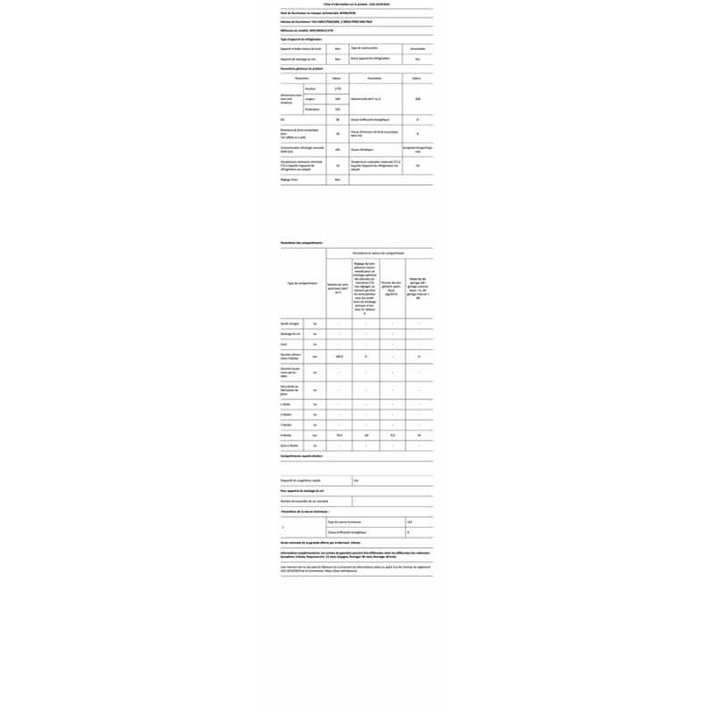 Réfrigérateur congélateur en bas Whirlpool WHC18D011C2FR ENCASTRABLE 178 CM