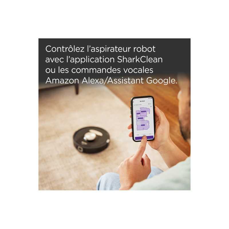 Aspirateur robot Shark PowerDetect Aspirateur robot auto vidant RV2820VEEU
