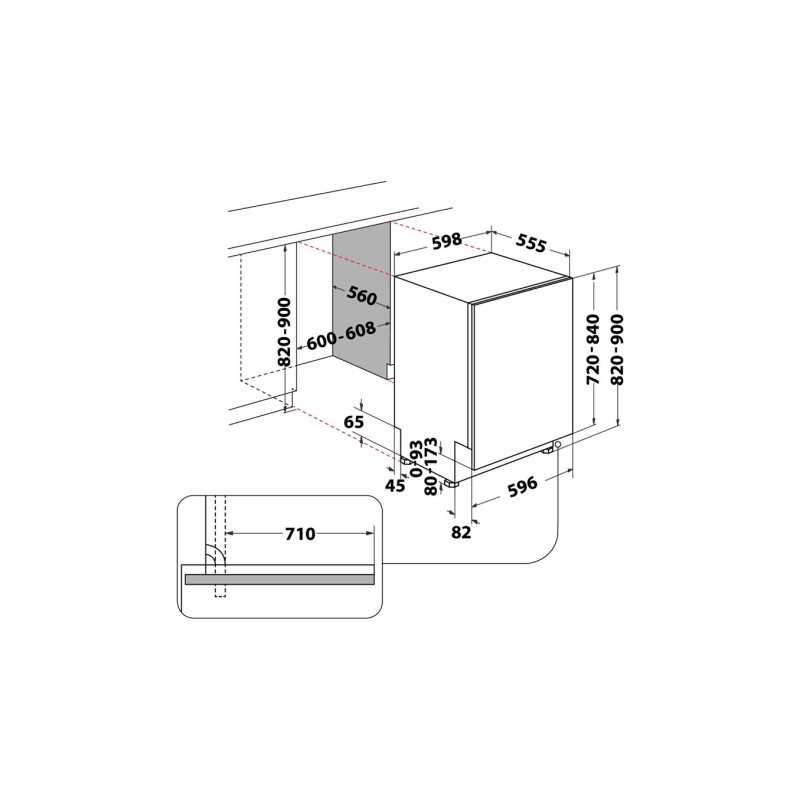 Lave vaisselle encastrable Whirlpool WH7IA115B2M3TUS0 encastrable 82 cm