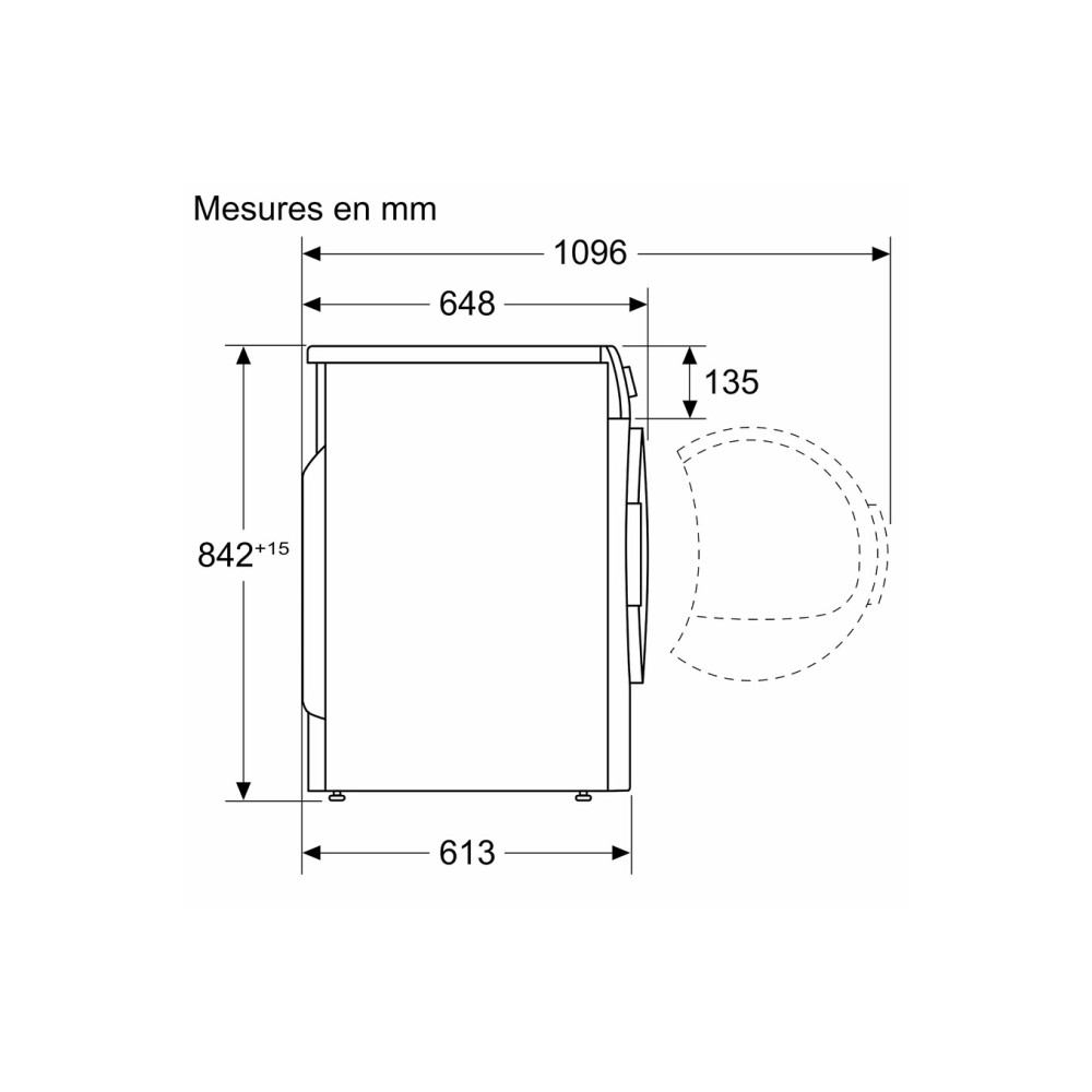 Sèche linge pompe à chaleur Bosch WTH8520SFR 8 kg
