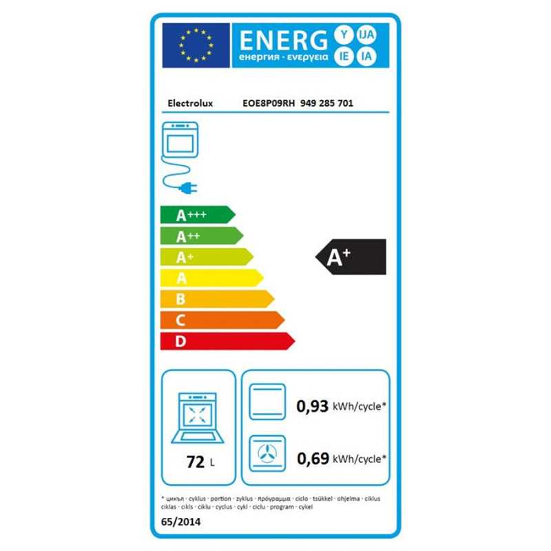 Four encastrable Electrolux EOE8P09RH Ouverture Droite