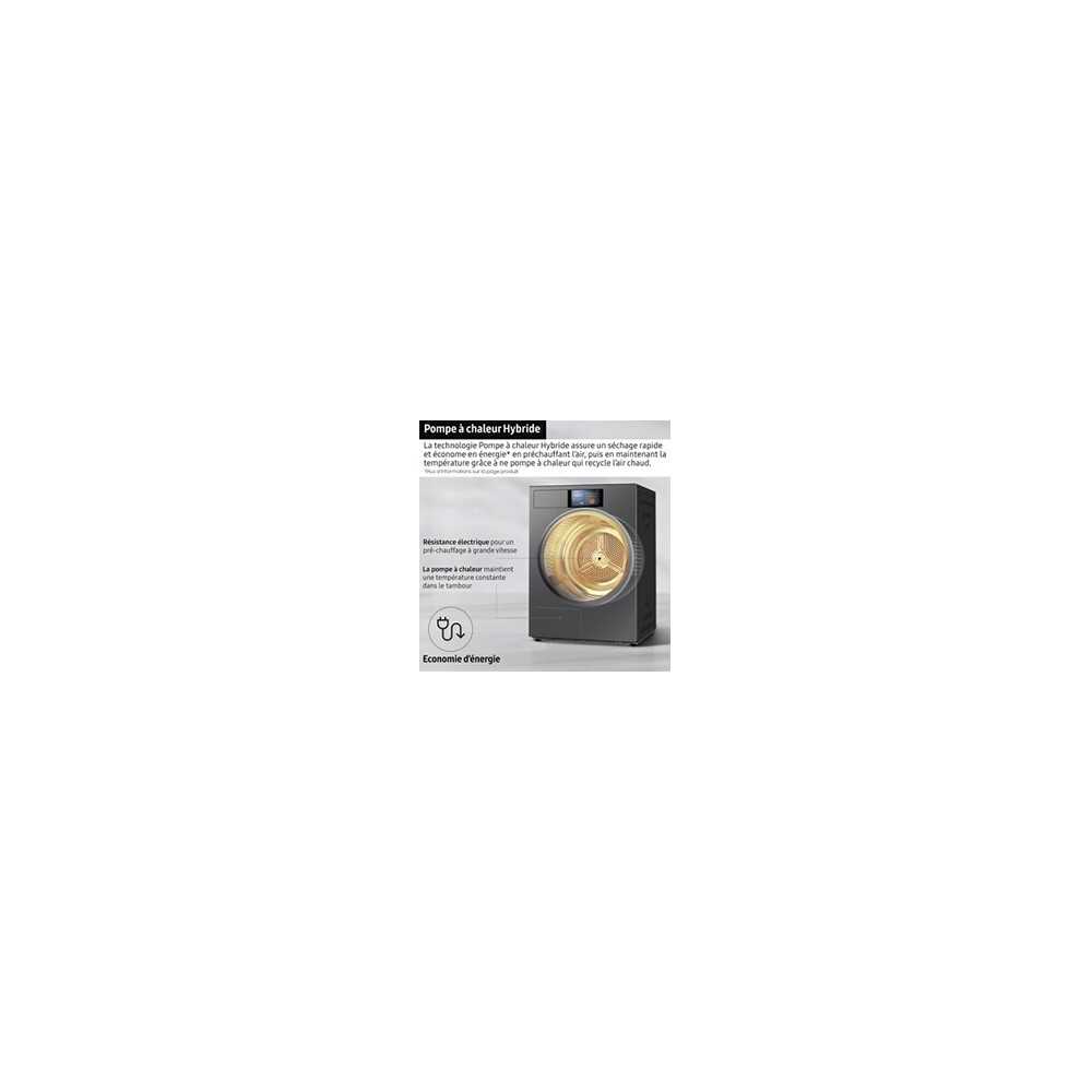 Sèche linge pompe à chaleur Samsung DV90DG6845LK
