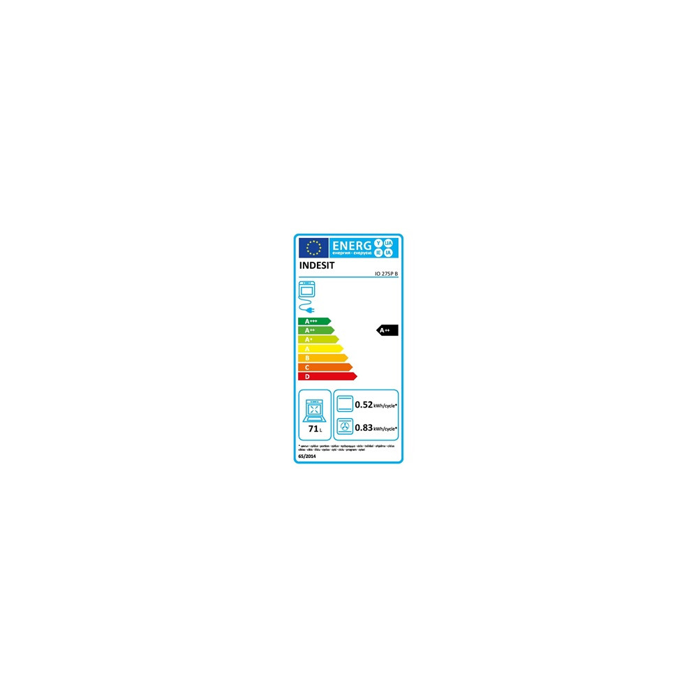 Four encastrable Indesit IO 275P B Noir MAT