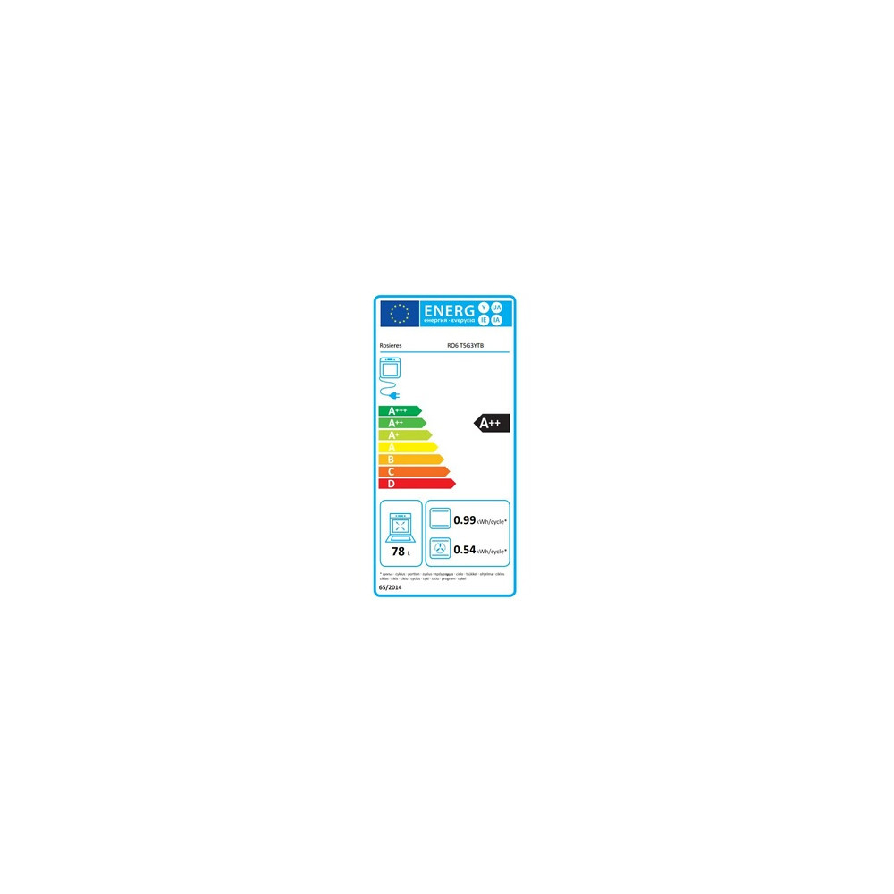 Four encastrable Rosieres RO6 T5G3YTB Noir