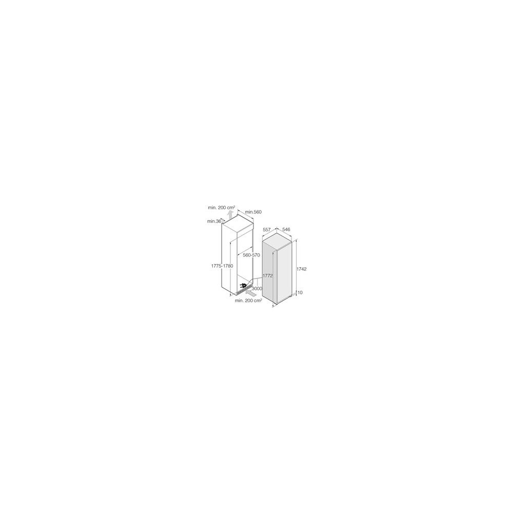 Congélateur armoire Asko RBF276DND1 encastrable 178 cm