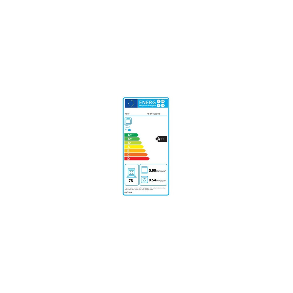 Four encastrable Haier H6 ID66G5SPTB Noir