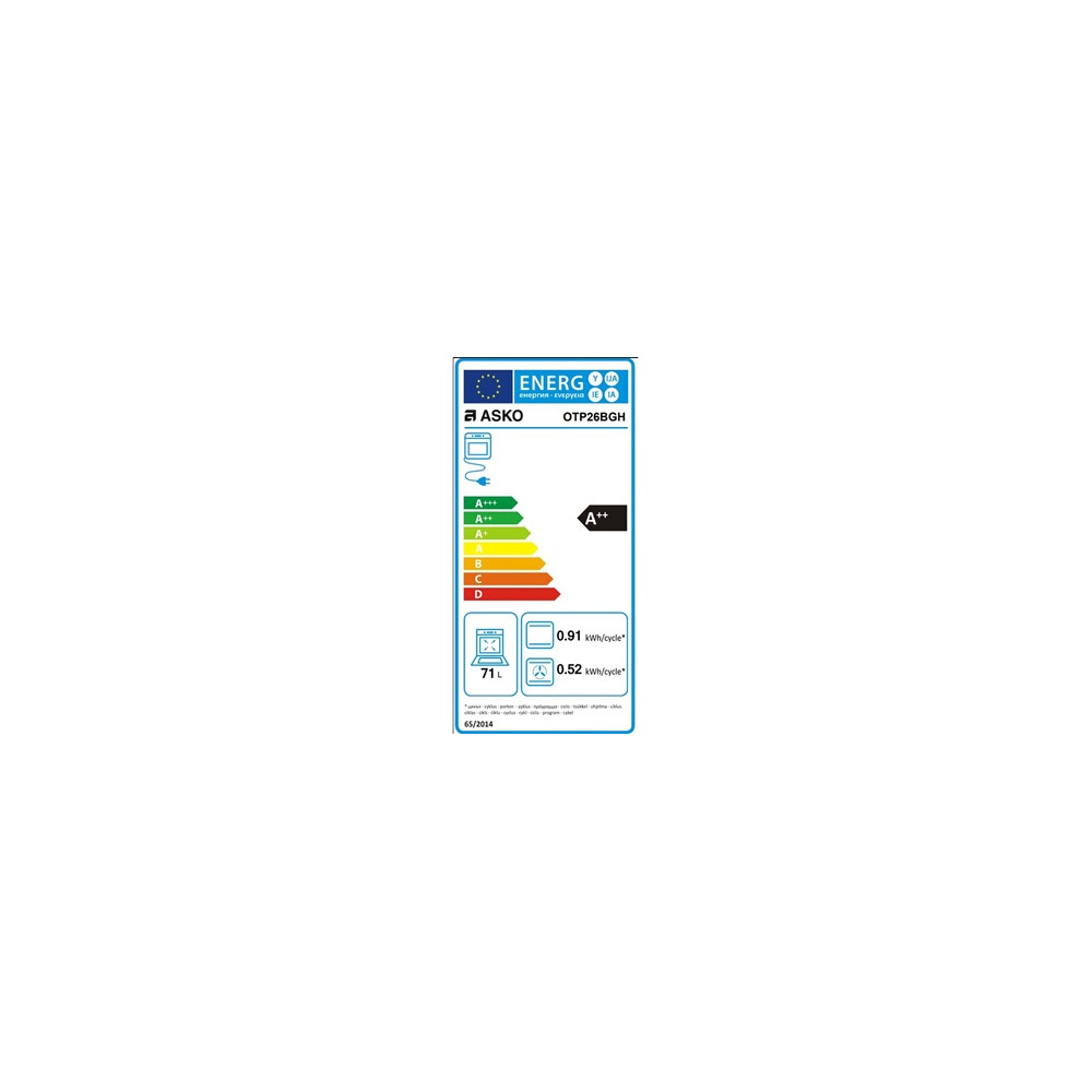 Four encastrable Asko OTP26BGH Noir