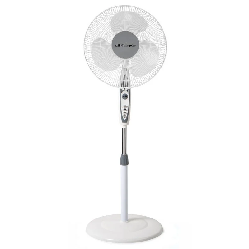 Ventilateur de sol Orbegozo, 3 vitesses, tête oscillante, Silencieux et facile à transporter