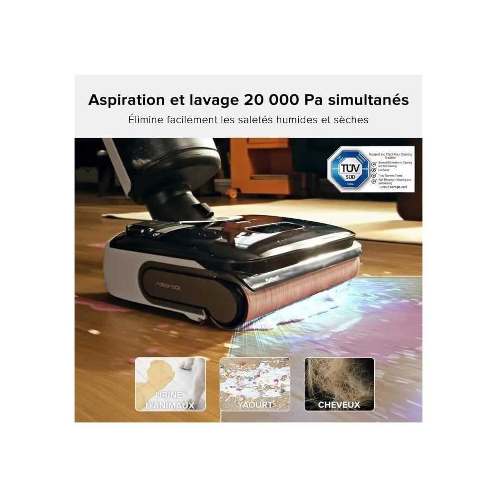 Aspirateur Laveur ROBOROCK F25 - 20 000 Pa - Tout-en-Un avec séchage Rapide a 90 °C - Auto-Nettoyage a l'eau Chaude