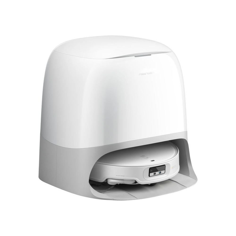 Aspirateur robot laveur - Roborock - Qrevo CurvX - 22 000 Pa - Navigation RetractSense LiDAR - Blanc