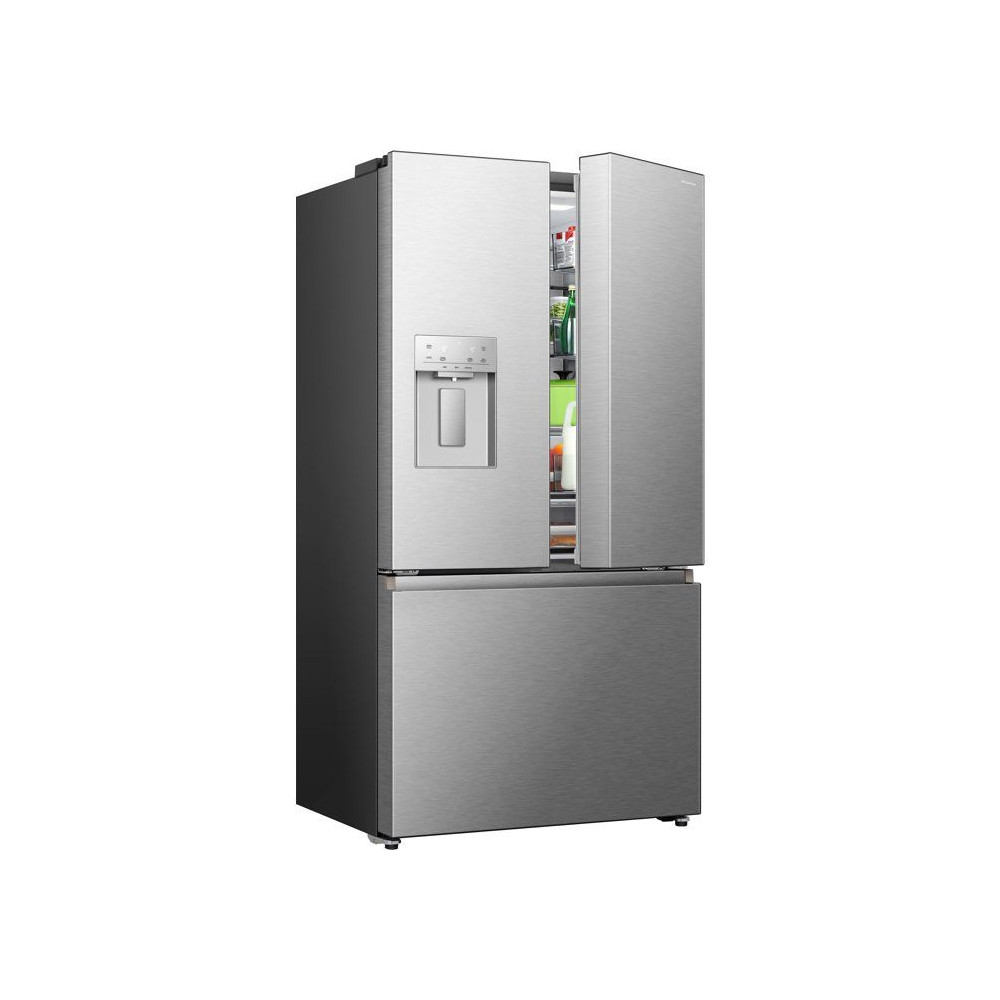 Réfrigérateur multi-portes - HISENSE - RF815N4SESE - 634 L - Distributeur d'eau - Classe E - 91,4 x 73 x 178,5 cm - Inox