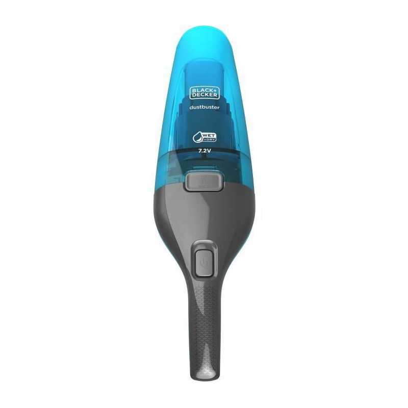 BLACK+DECKER WDC215WA-QW - Aspirateur a main - Dustbuster Lithium Eau et poussiere 7,2V - Indicateur LED - Bleu