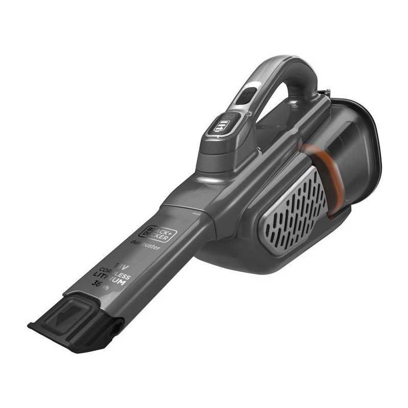 BLACK+DECKER BHHV520JF-QW - Aspirateur a main - Dustbuster Lithium 18V - 2 vitesses - Autonomie 40min - Noir argent Titanium