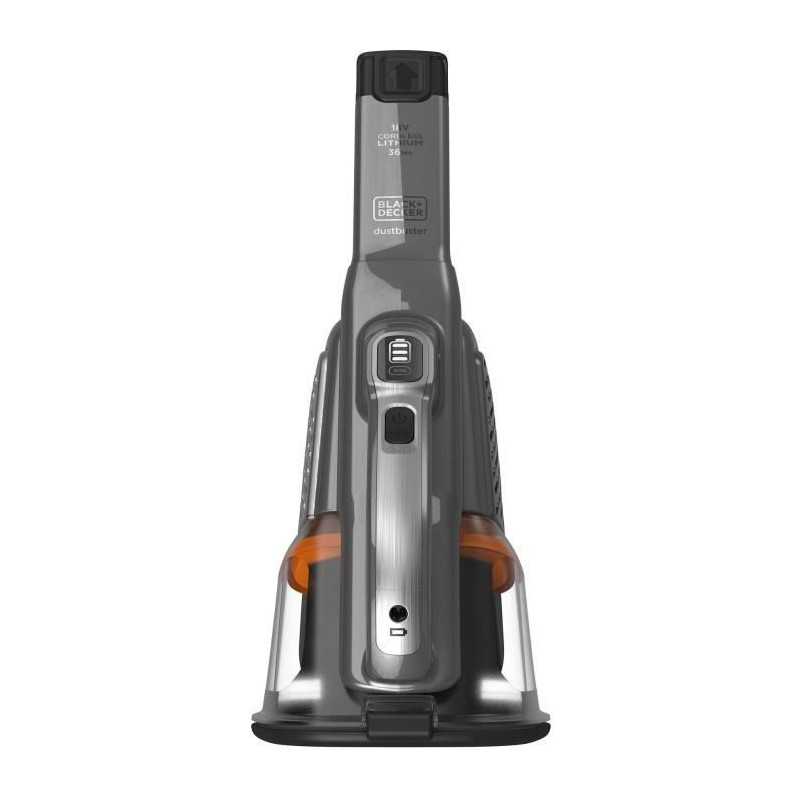 BLACK+DECKER BHHV520JF-QW - Aspirateur a main - Dustbuster Lithium 18V - 2 vitesses - Autonomie 40min - Noir argent Titanium