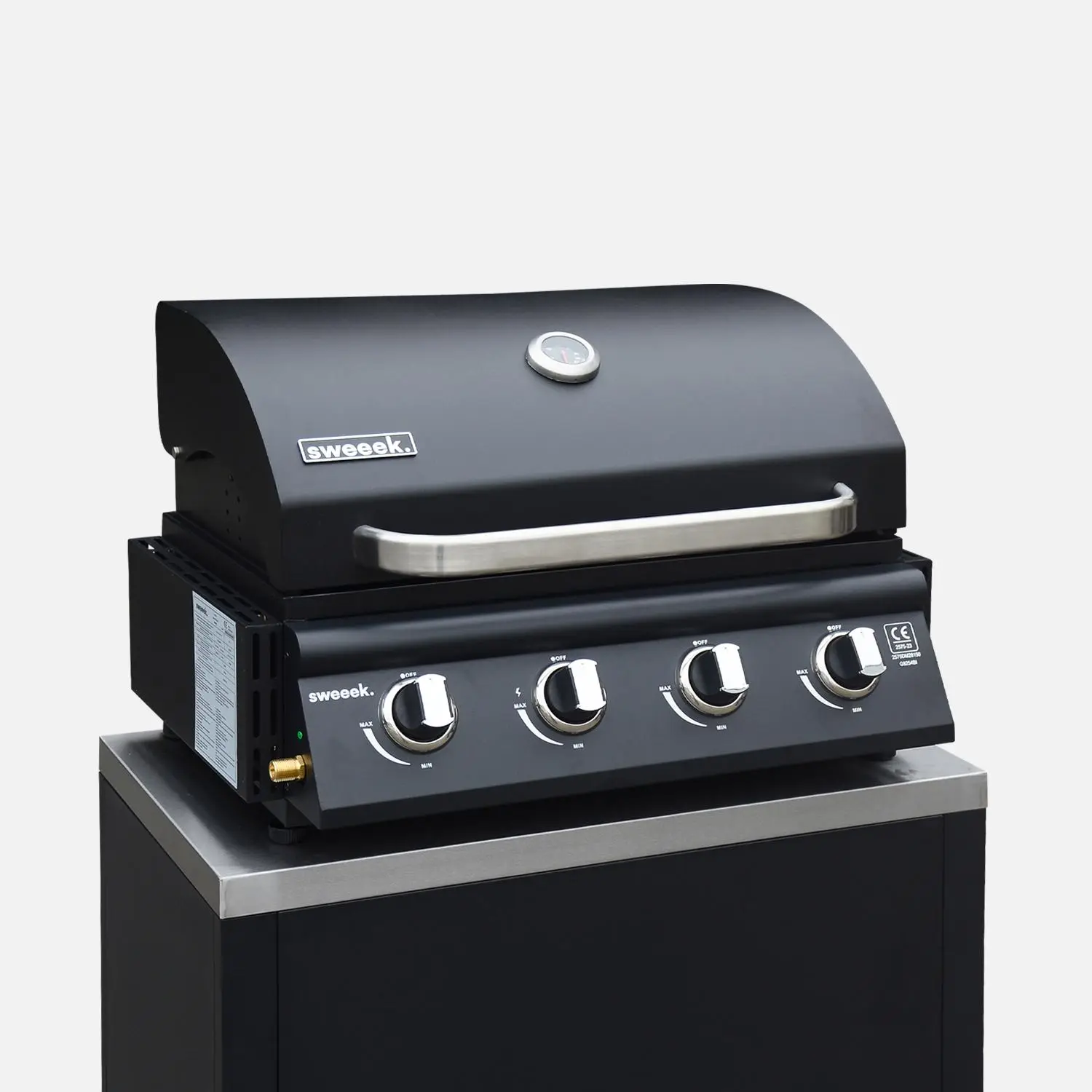 Barbecue gaz 4 brûleurs à poser avec thermomètre