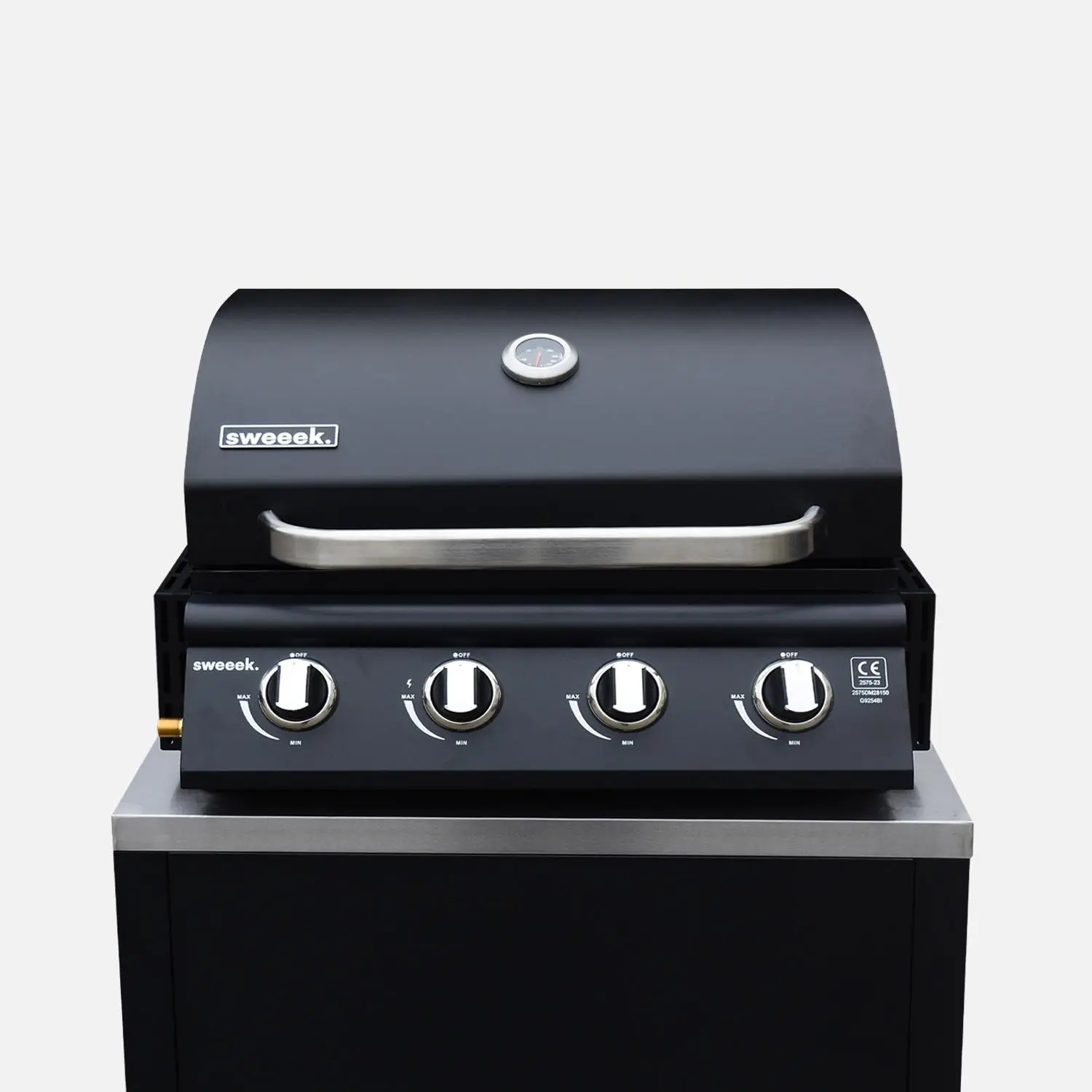 Cuisine extérieure acier inoxydable avec barbecue gaz 4 brûleurs à poser