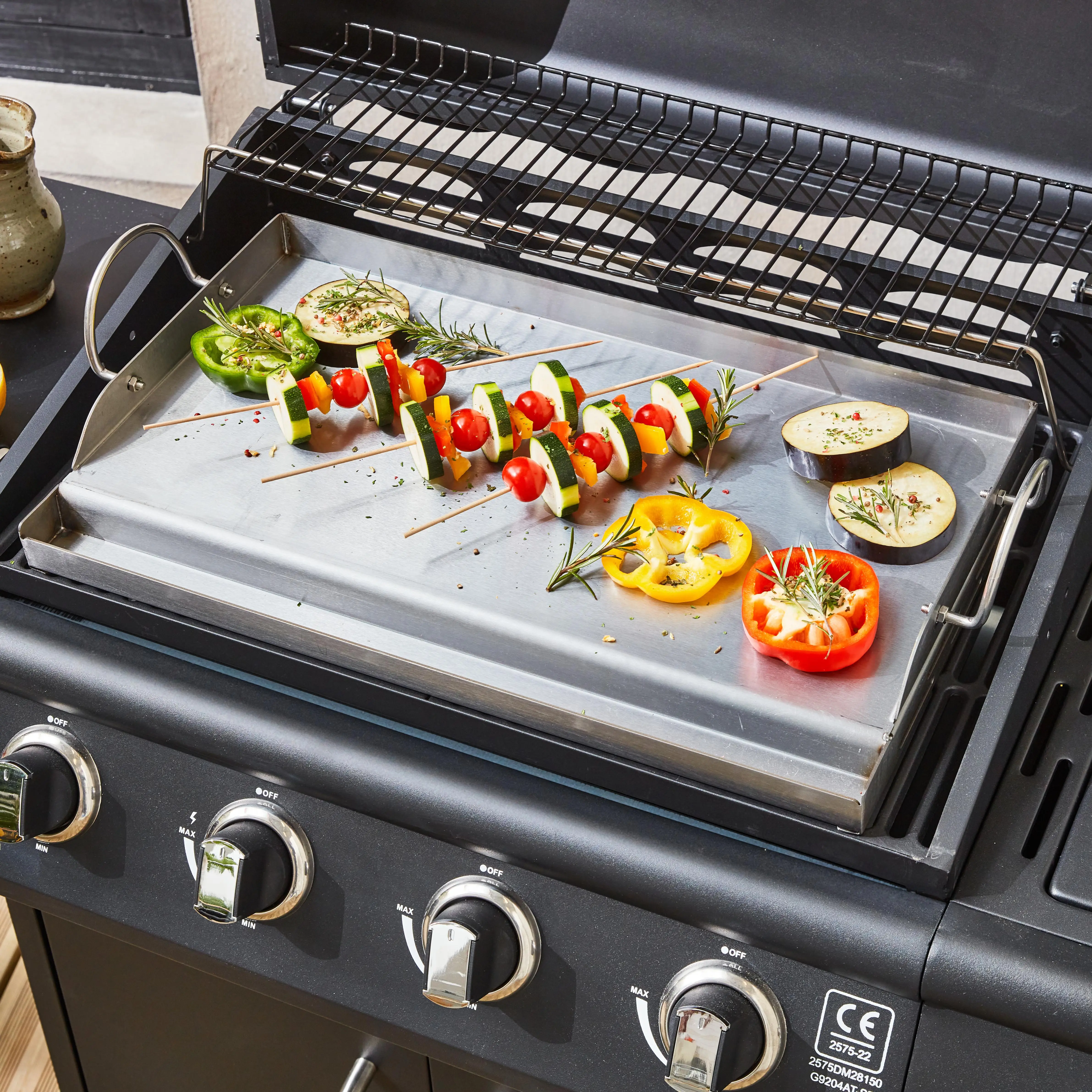 Plaque plancha 55cm pour barbecue à gaz