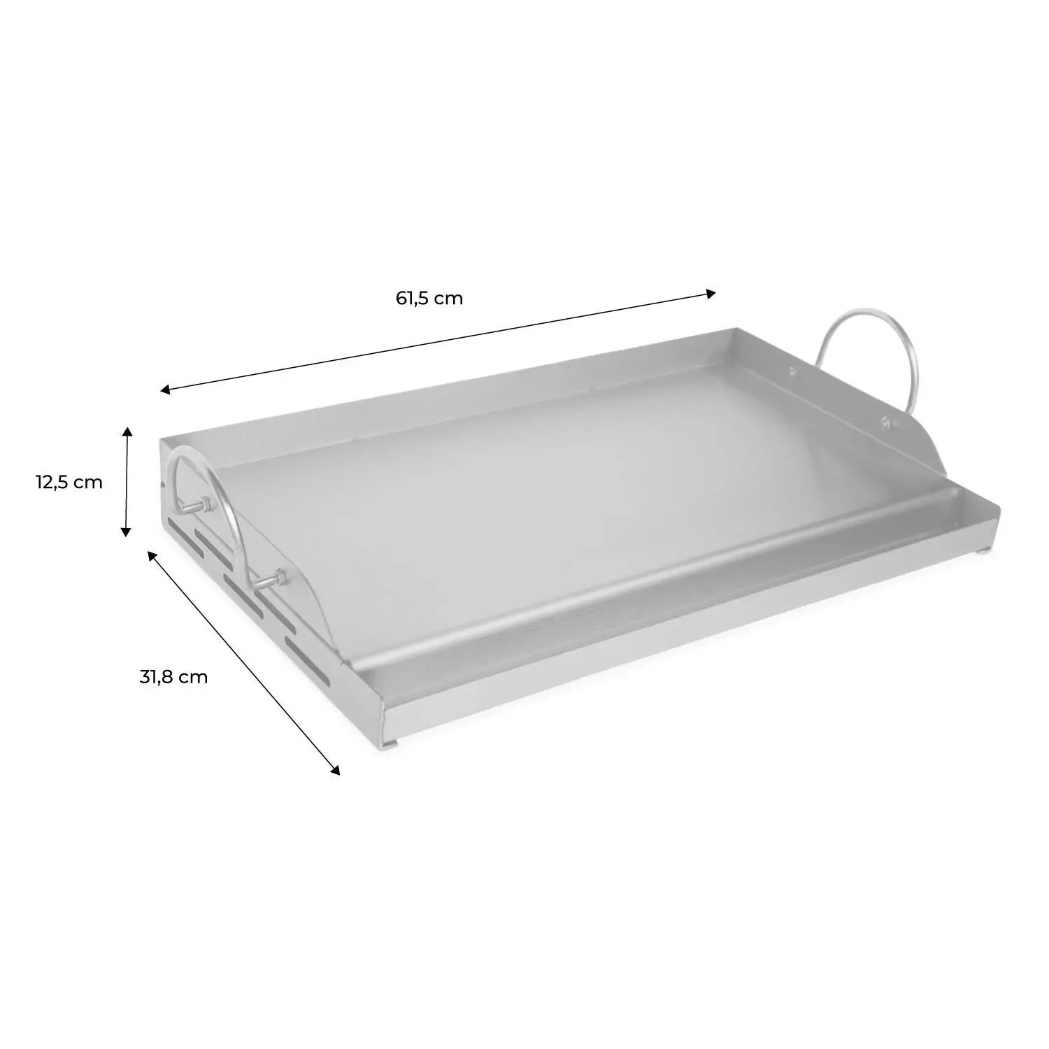 Plaque plancha 55cm pour barbecue à gaz