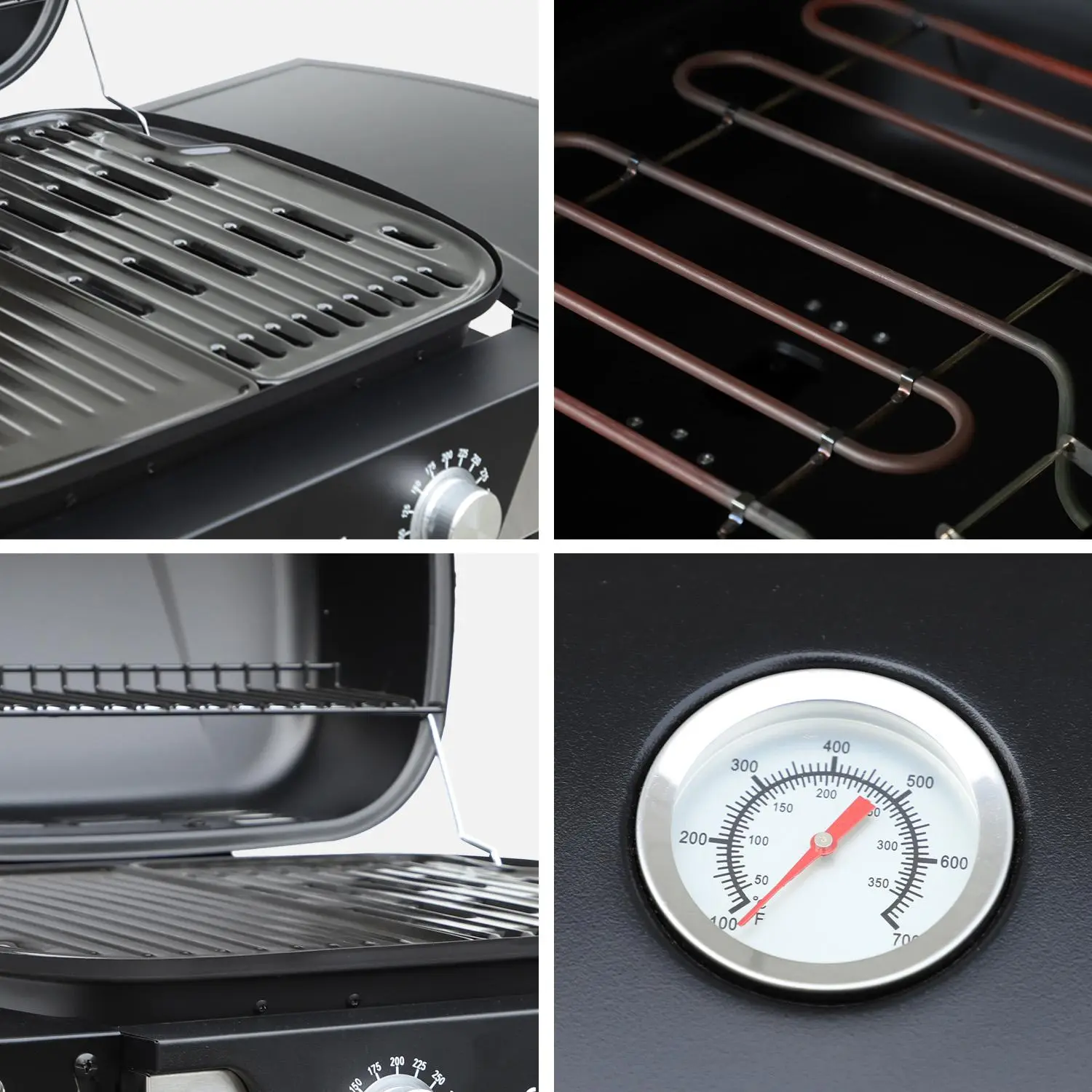 Barbecue électrique acier émaillé 2 brûleurs 2300 W