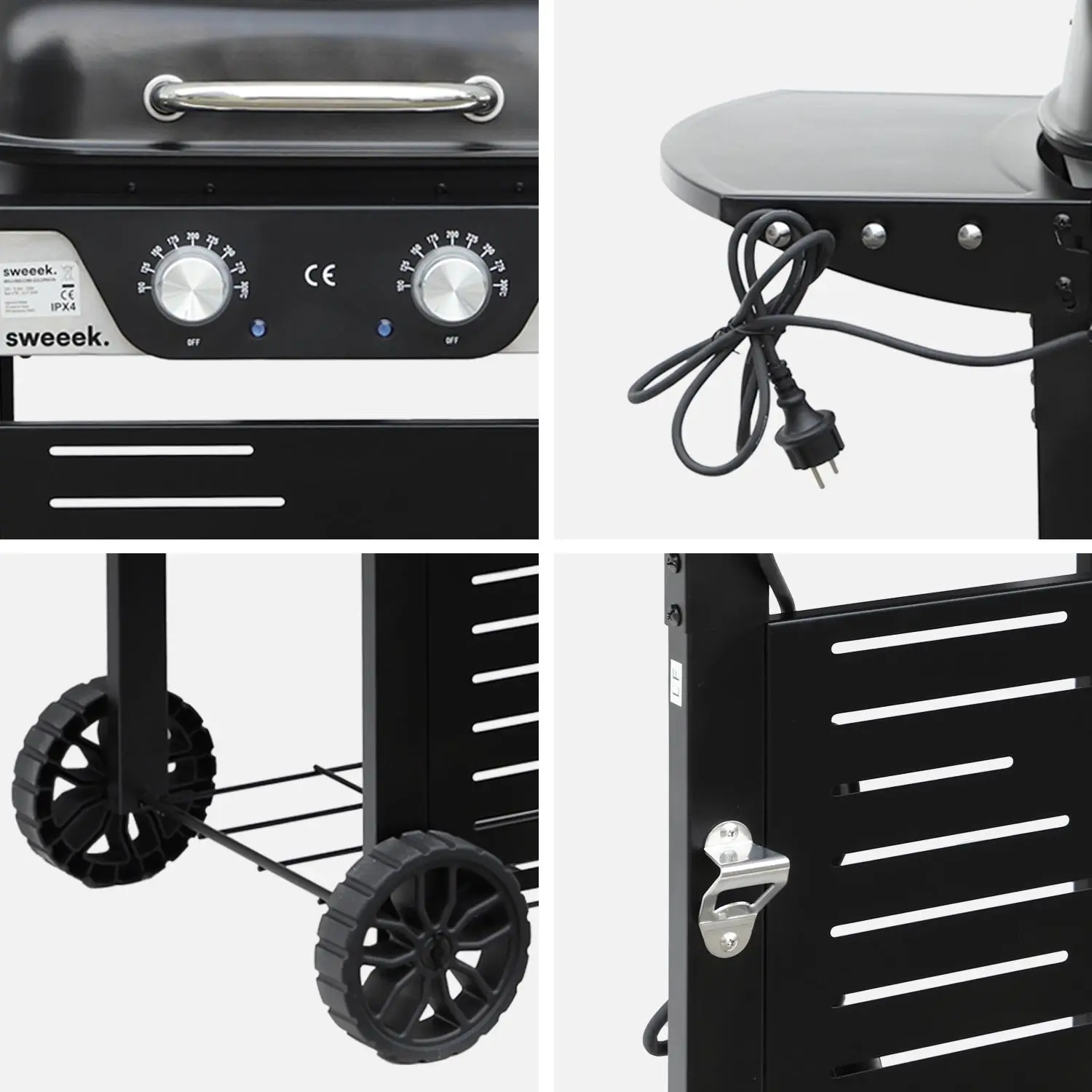 Barbecue électrique acier émaillé 2 brûleurs 2300 W