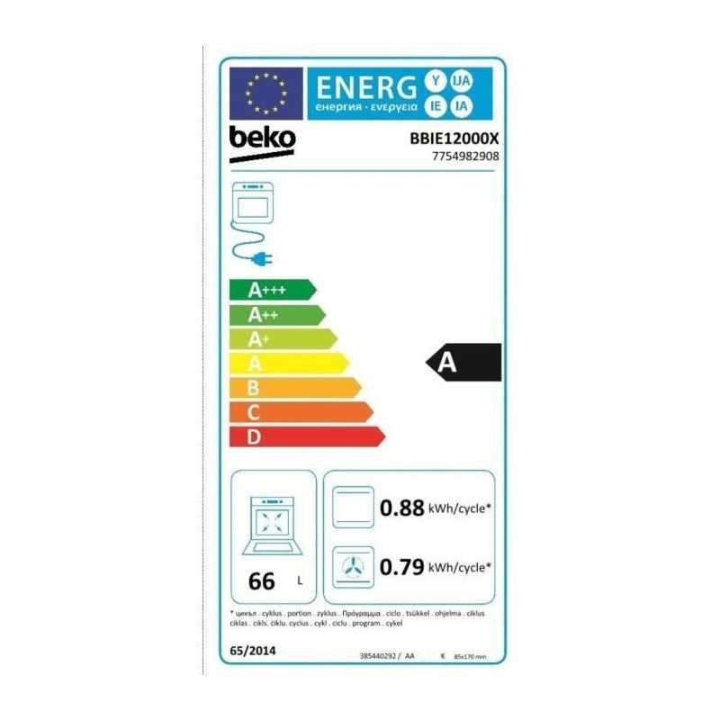 Four multifonction encastrable - BEKO - BBIE12000X - Inox - 59,4 x 56,7 x 59,5 cm