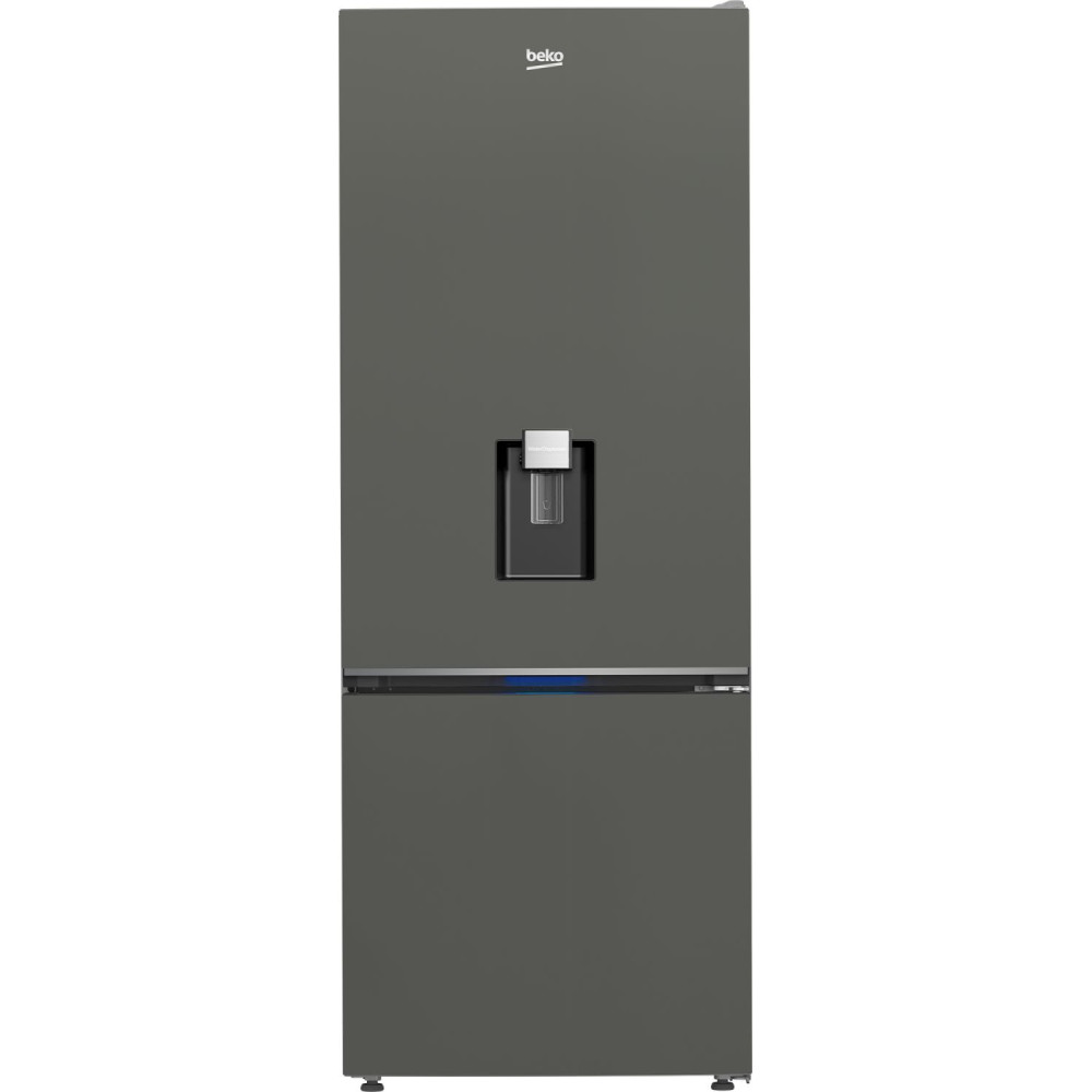 Réfrigérateur combiné - BEKO série b100 - B1RCNE534DG - 2 portes - Distributeur d'eau - 475 L - 70 x 74,5 x 187 cm - Gris Ma
