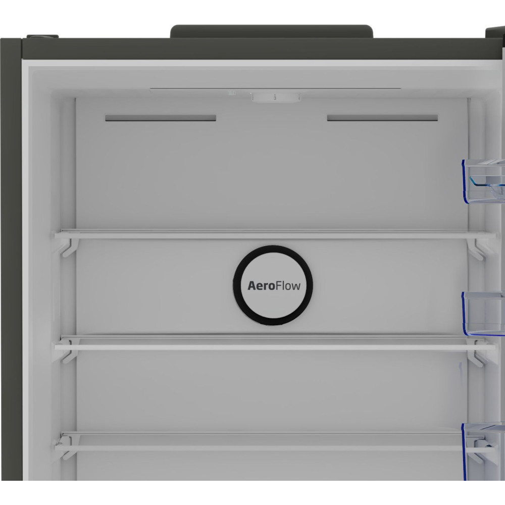 Réfrigérateur combiné - BEKO série b100 - B1RCNE534DG - 2 portes - Distributeur d'eau - 475 L - 70 x 74,5 x 187 cm - Gris Ma