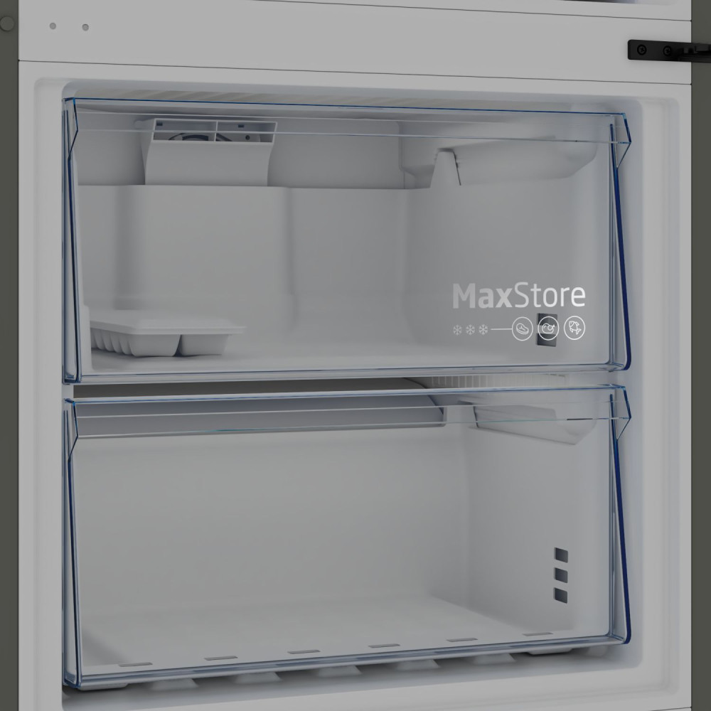 Réfrigérateur combiné - BEKO série b100 - B1RCNE534DG - 2 portes - Distributeur d'eau - 475 L - 70 x 74,5 x 187 cm - Gris Ma