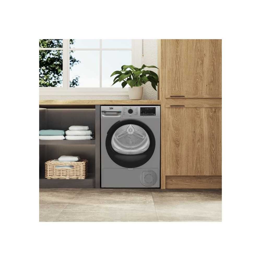 Seche-linge pompe a chaleur BEKO D3H28E93S Eco Sense - 8 kg - L60cm - Silver