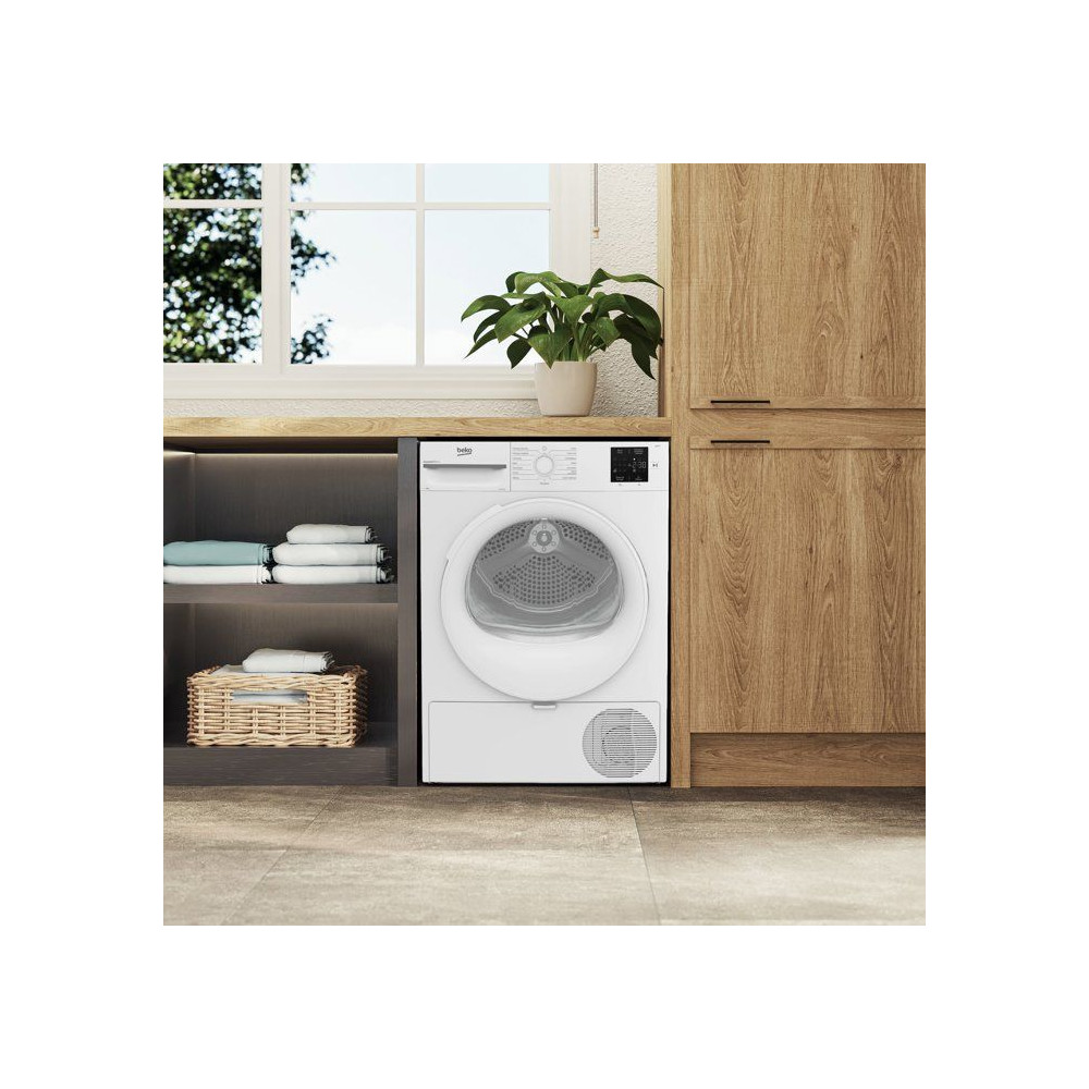 Seche-linge pompe a chaleur BEKO D3H19E01W Série bPro 500 - 9 kg - L60cm - Blanc