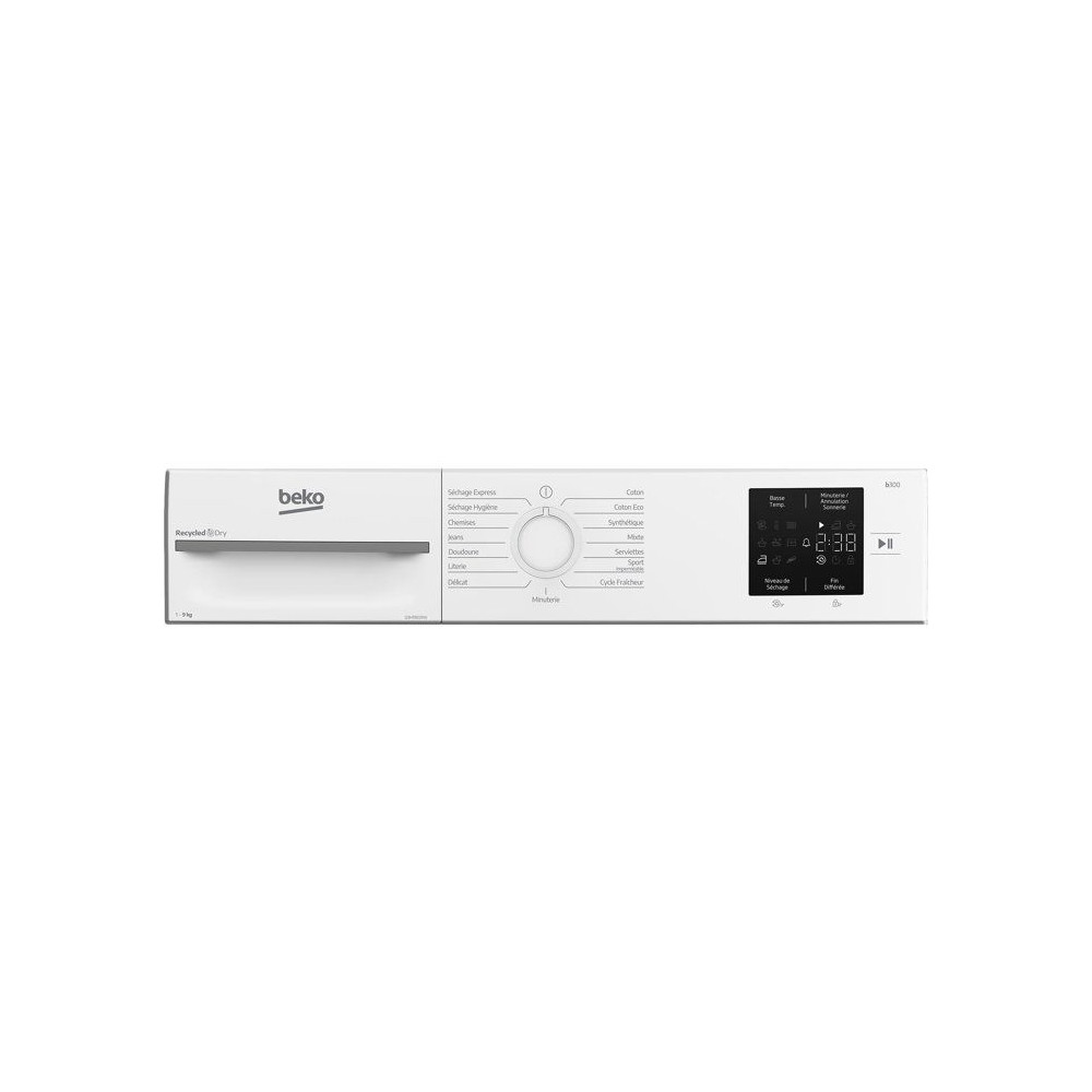 Seche-linge pompe a chaleur BEKO D3H19E01W Série bPro 500 - 9 kg - L60cm - Blanc