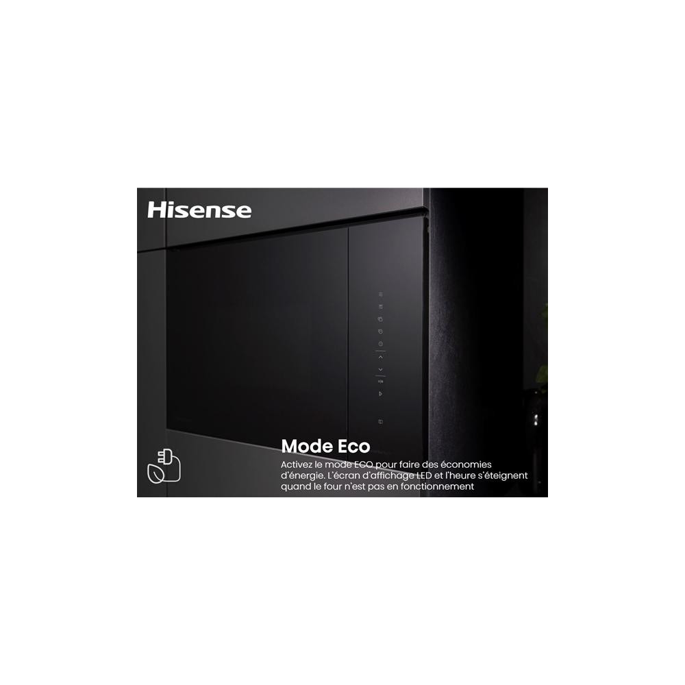 Micro-ondes Hi6 encastrable niche H 38 cm 25 L 900 W gril 1200 W LED bl HISENSE - BIM325GI63DBG