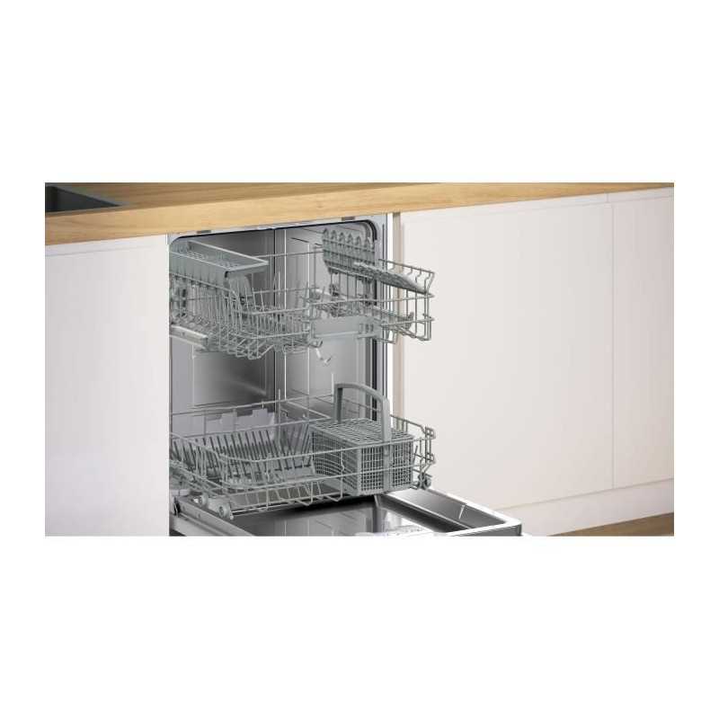 Lave-vaisselle tout intégrable - BOSCH SER2 - SMV2HTX02E - 13 couverts - EcoSilence Drive - 60 cm - 46 db - 5 programmes - Blan
