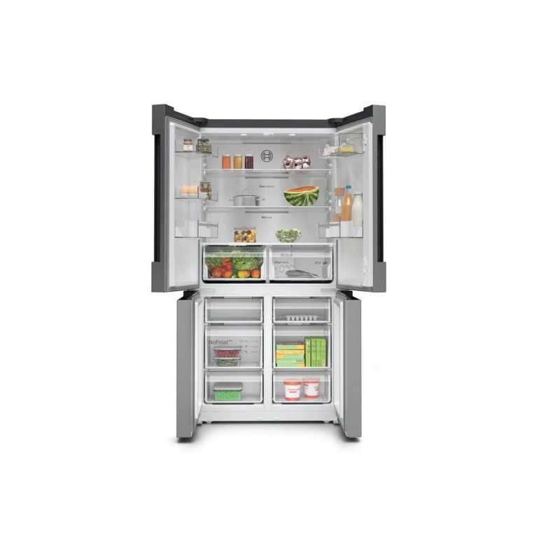 Réfrigérateur combiné - BOSCH SER6 - KFD96APEA - Multi-portes - Classe E - 375 L - 183 x 90,5 x 73,1 cm - Acier brossé