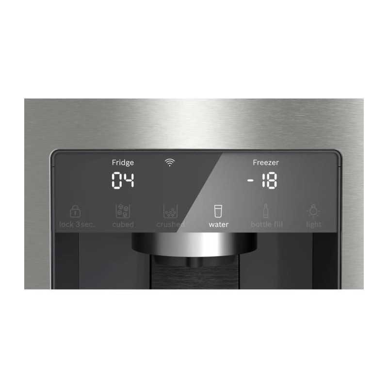 Réfrigérateur combiné - BOSCH SER6 - KFD96APEA - Multi-portes - Classe E - 375 L - 183 x 90,5 x 73,1 cm - Acier brossé