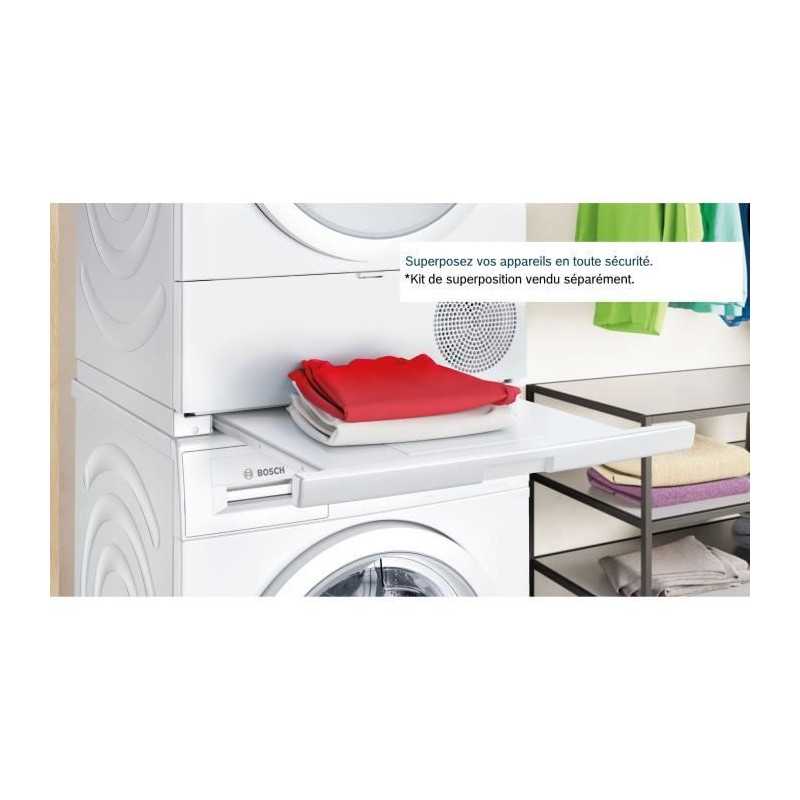 Seche-linge pompe a chaleur BOSCH WTH8300DFR SER4 - 8 kg - L60cm - Classe A++ - Blanc