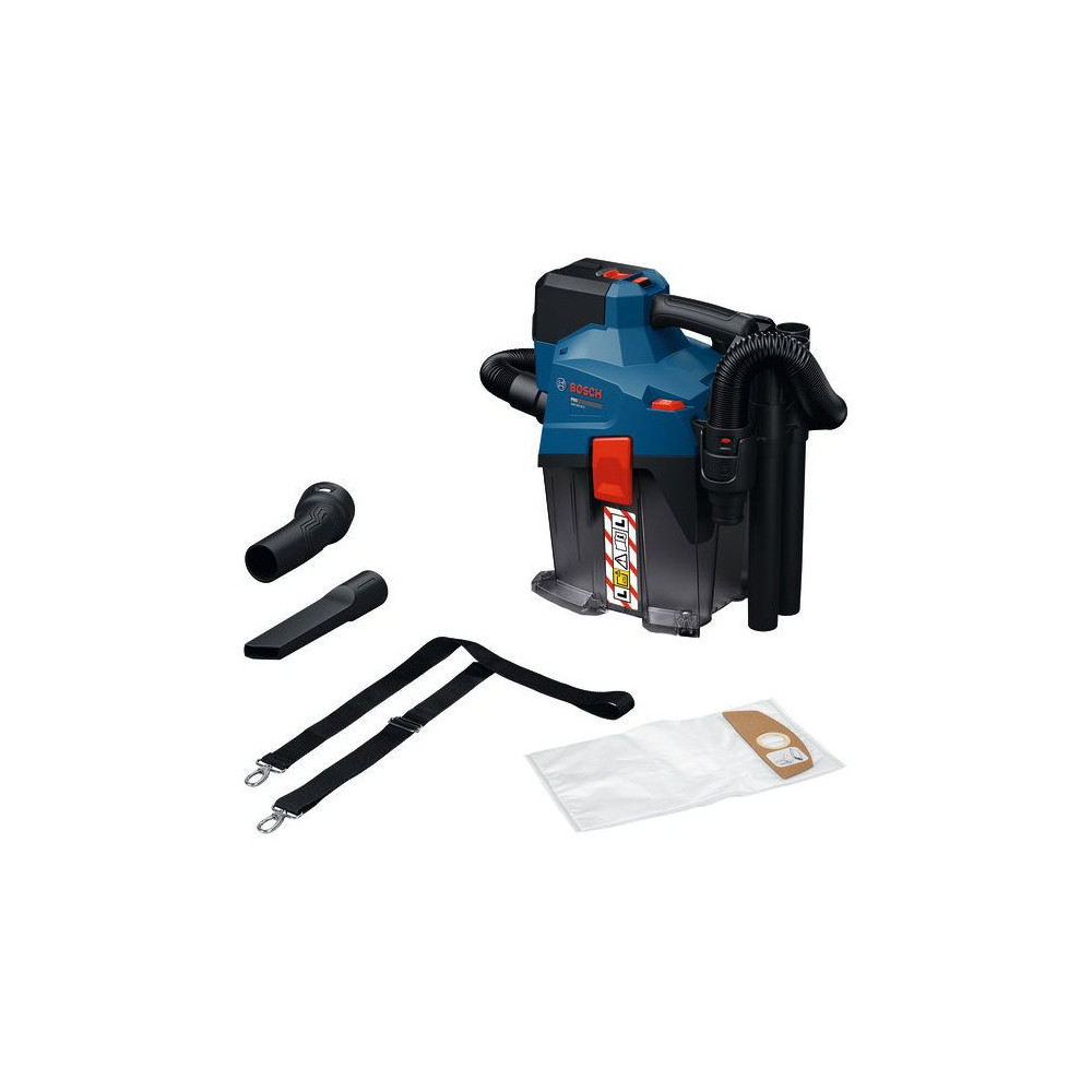 Aspirateur sans fil BOSCH PROFESSIONAL - GAS18V-6LS - 18 V - 4,5L - 3000 cm² - 36 l/s - Avec accessoires