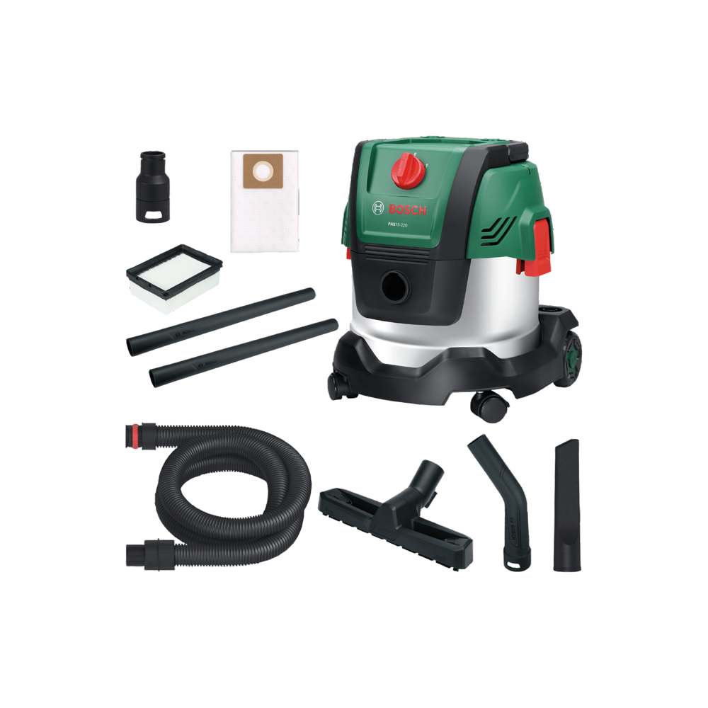 Aspirateur universel BOSCH - PAS 15-220PRS - 1300W - 65 l/s - Réservoir 15L - 220 mbar