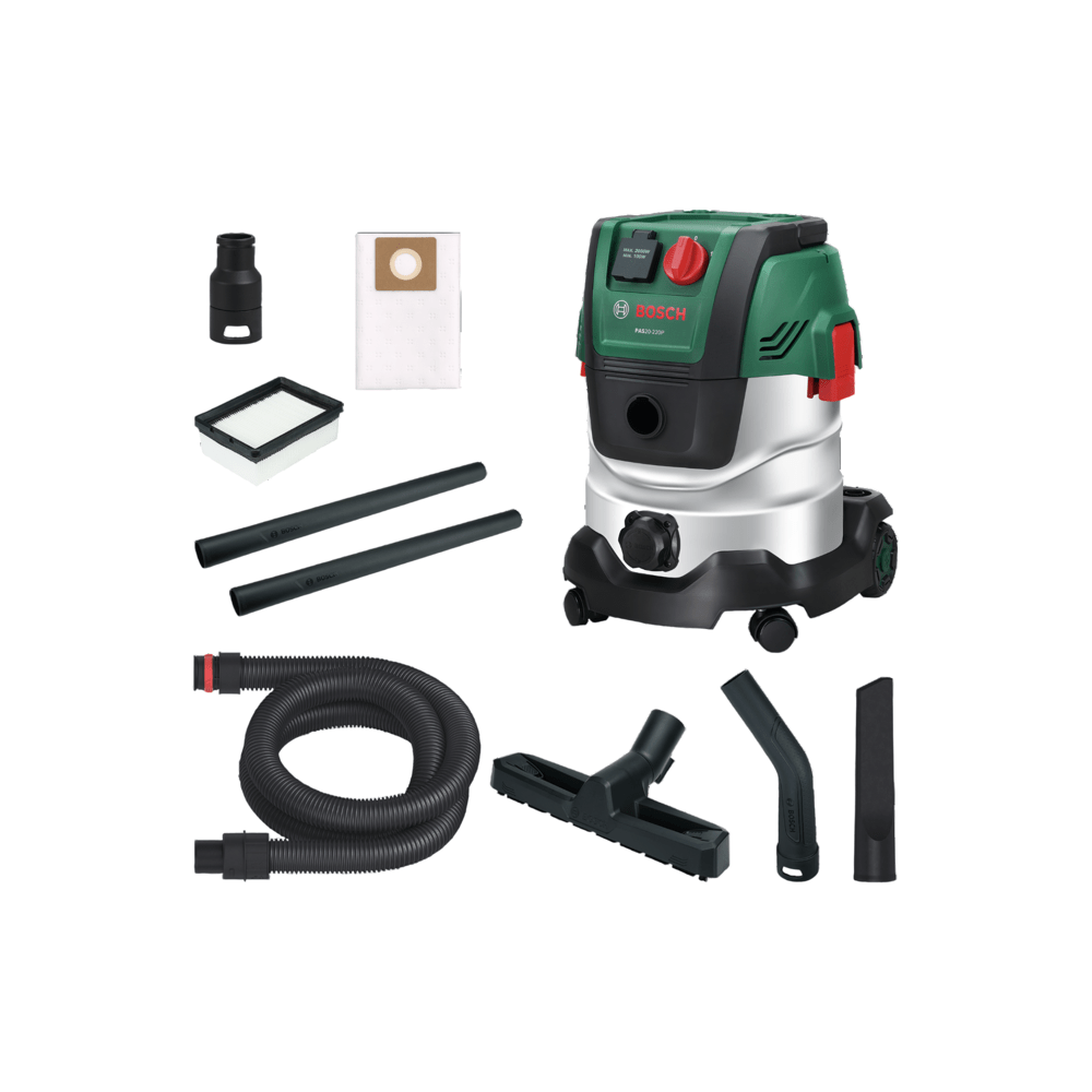 Aspirateur universel BOSCH - PAS 20-220PRS - 1300W - 65 l/s - Réservoir 20L - 220 mbar
