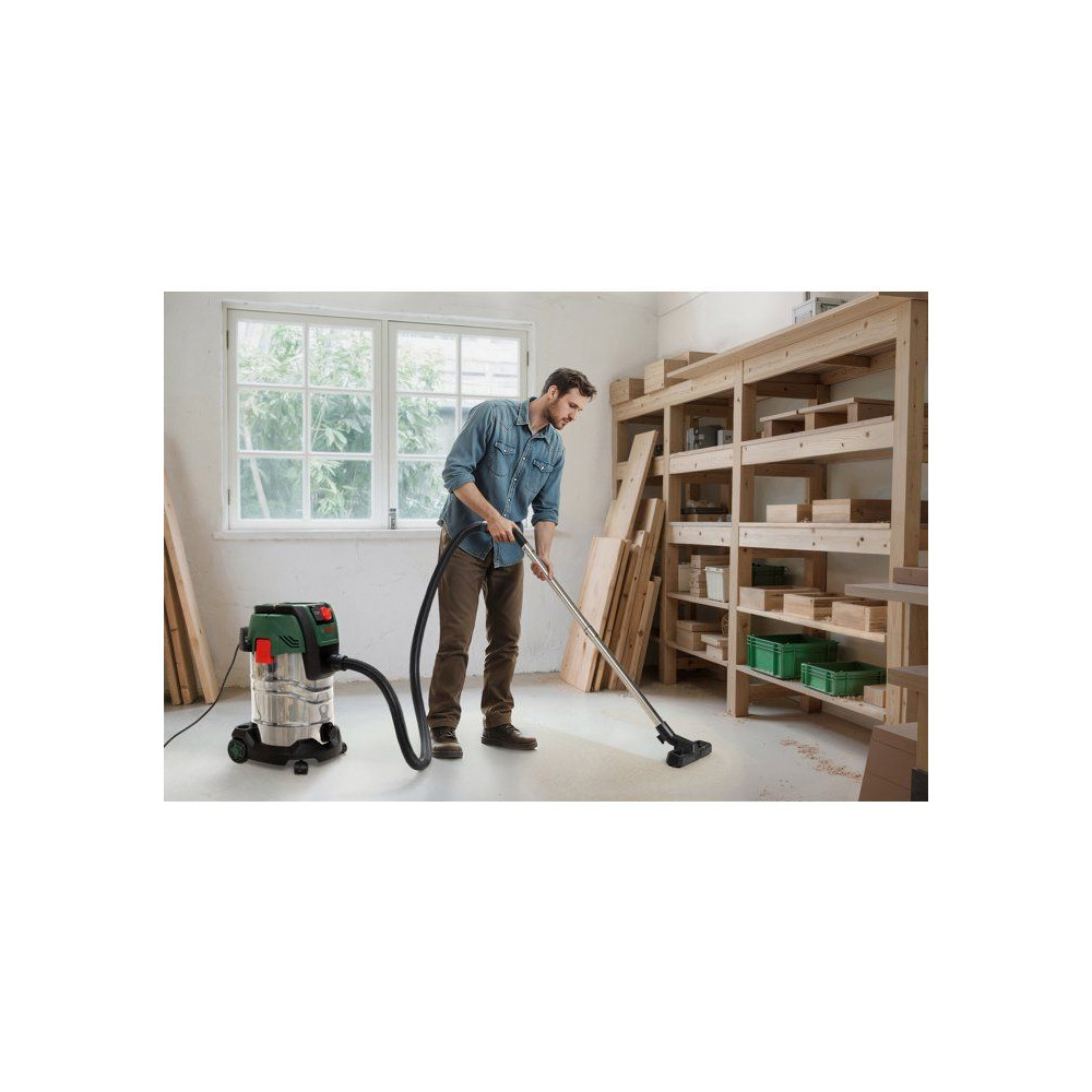 Aspirateur universel BOSCH - PAS 30-240PRS - 1300W - 67 l/s - Réservoir 30L - 240 mbar